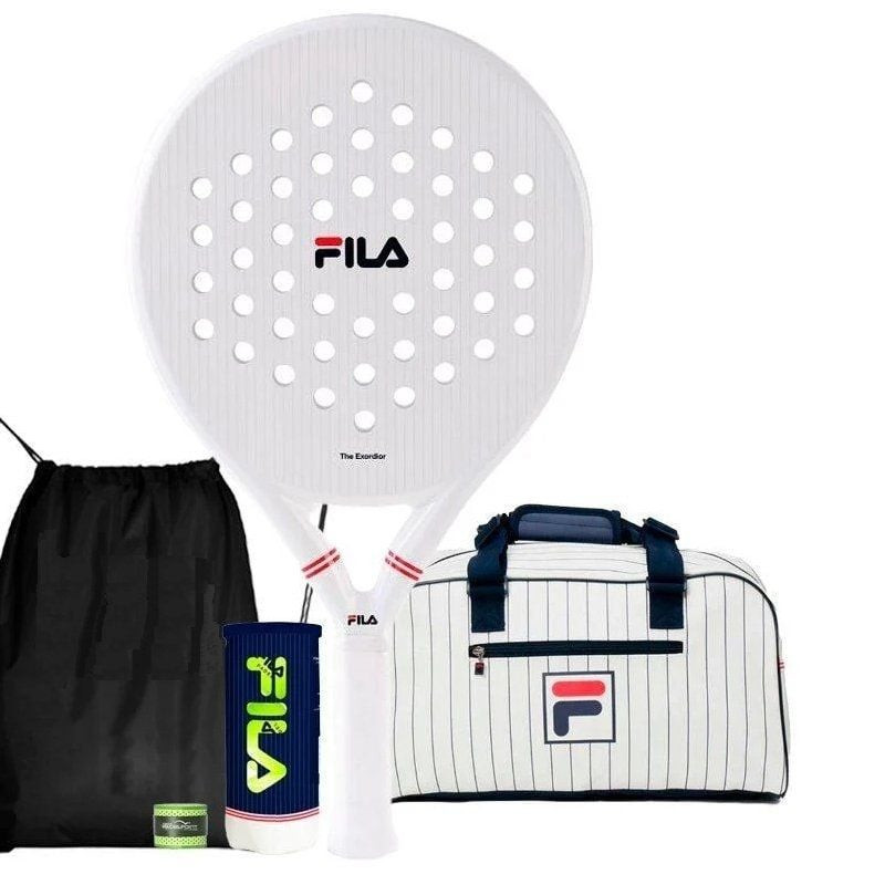 Pack Fila The Exordior C Raquete Saco Garrafa Bolas Premium