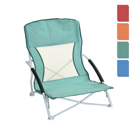 Cadeira metálica dobrável de praia cores sortidas