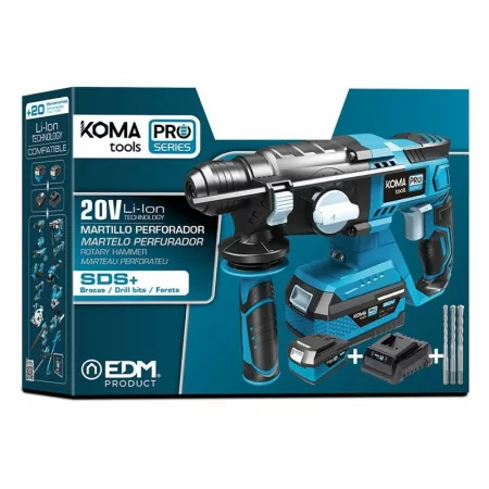 Koma Tools Pro Series Percussive Hammer - 20 V - 4.0 A - Battery, Charger and Case Included