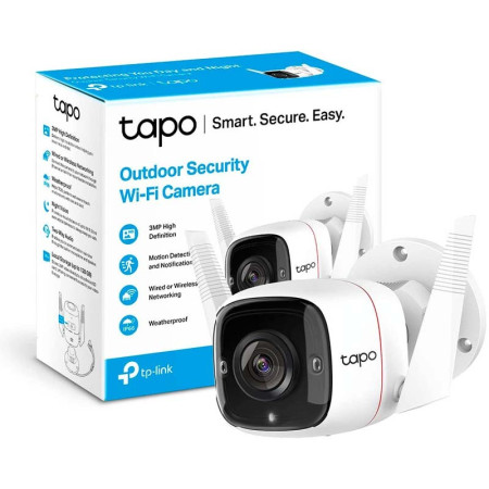 TP-Link Tapo TC65 Security Camera - 3 MP - Wi-Fi - Outdoor IP66 - Kontrolsat