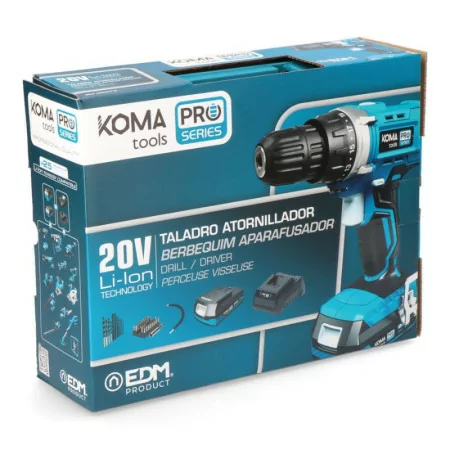 Koma Tools Pro Series Drill Kit + 40 Accessories - 20v